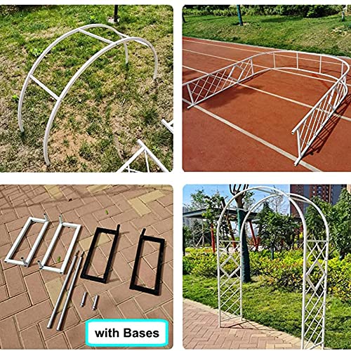 Elegante pergola ad arco in metallo per piante rampicanti, perfetta per decorazioni da giardino e cerimonie nuziali all'aperto