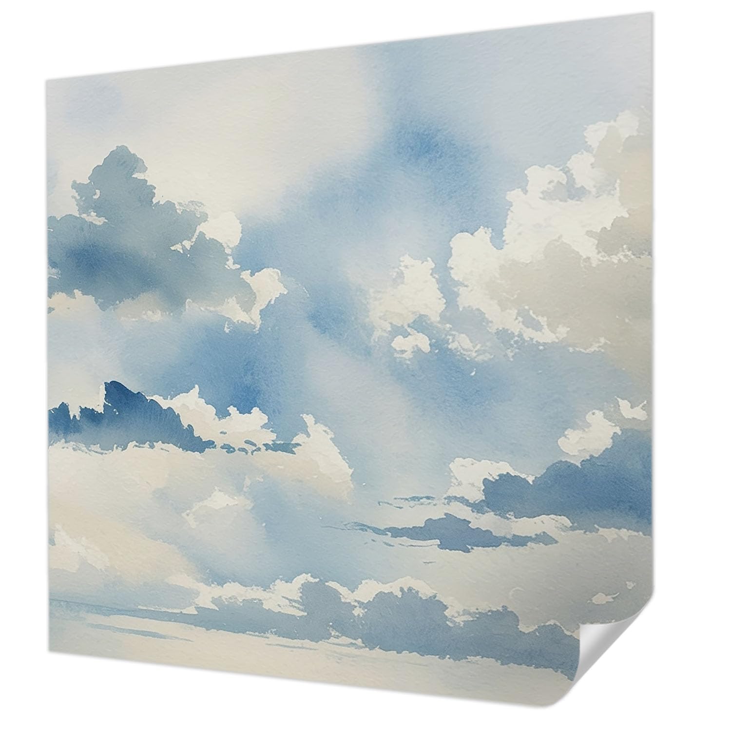 Décor mural adhésif 250x250 cm nuages célestes panoramique haute qualité