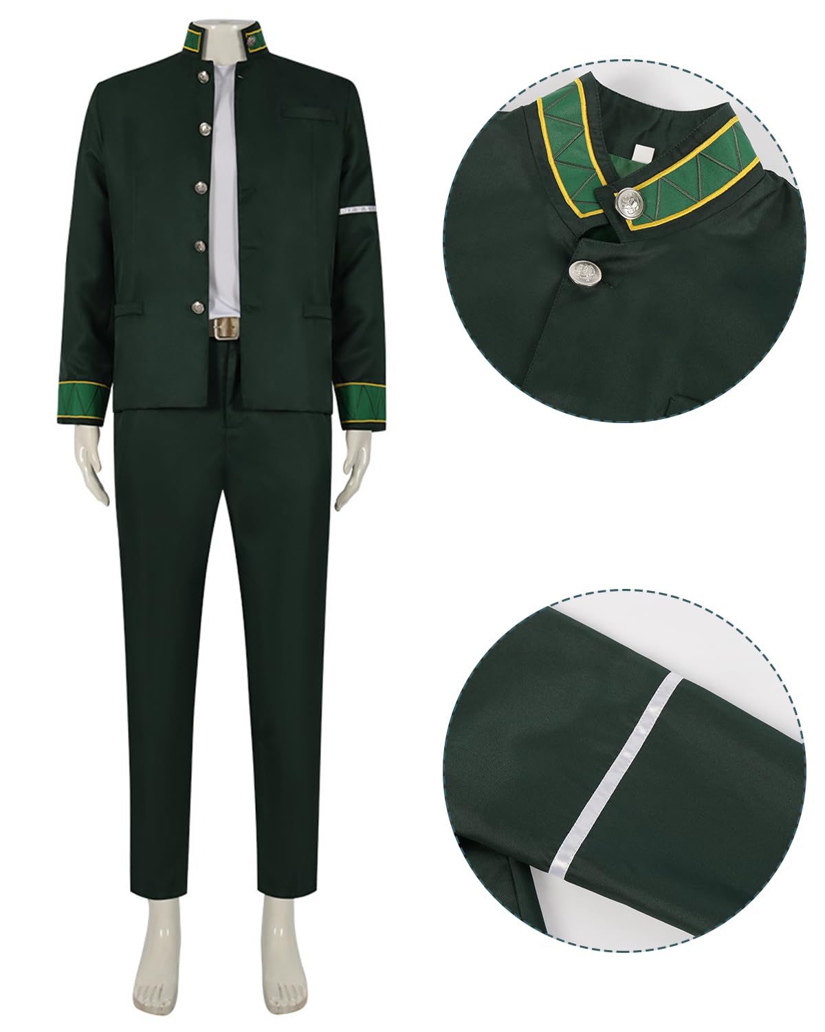 Fiamll Disfraz de cosplay juvenil, disfraz de personaje, uniforme, juego completo, Halloween, carnaval, vestido