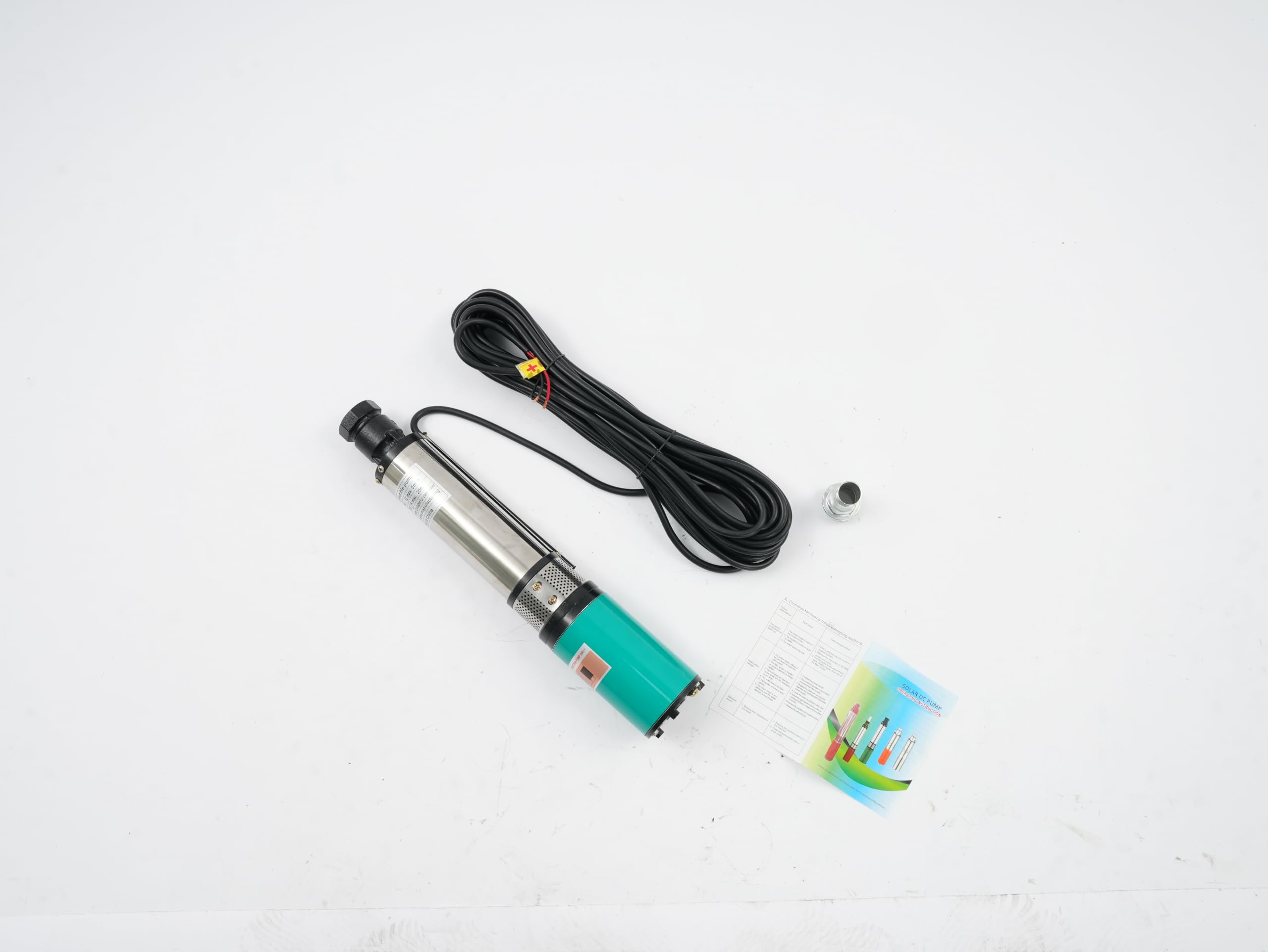 Bomba de pozo profunda de 320 W/24 V CC bombas sumergibles de acero inoxidable 25 m 4500 r/min diámetro de salida de 1 pulgadas para el hogar, industrial, agricultura y jardín