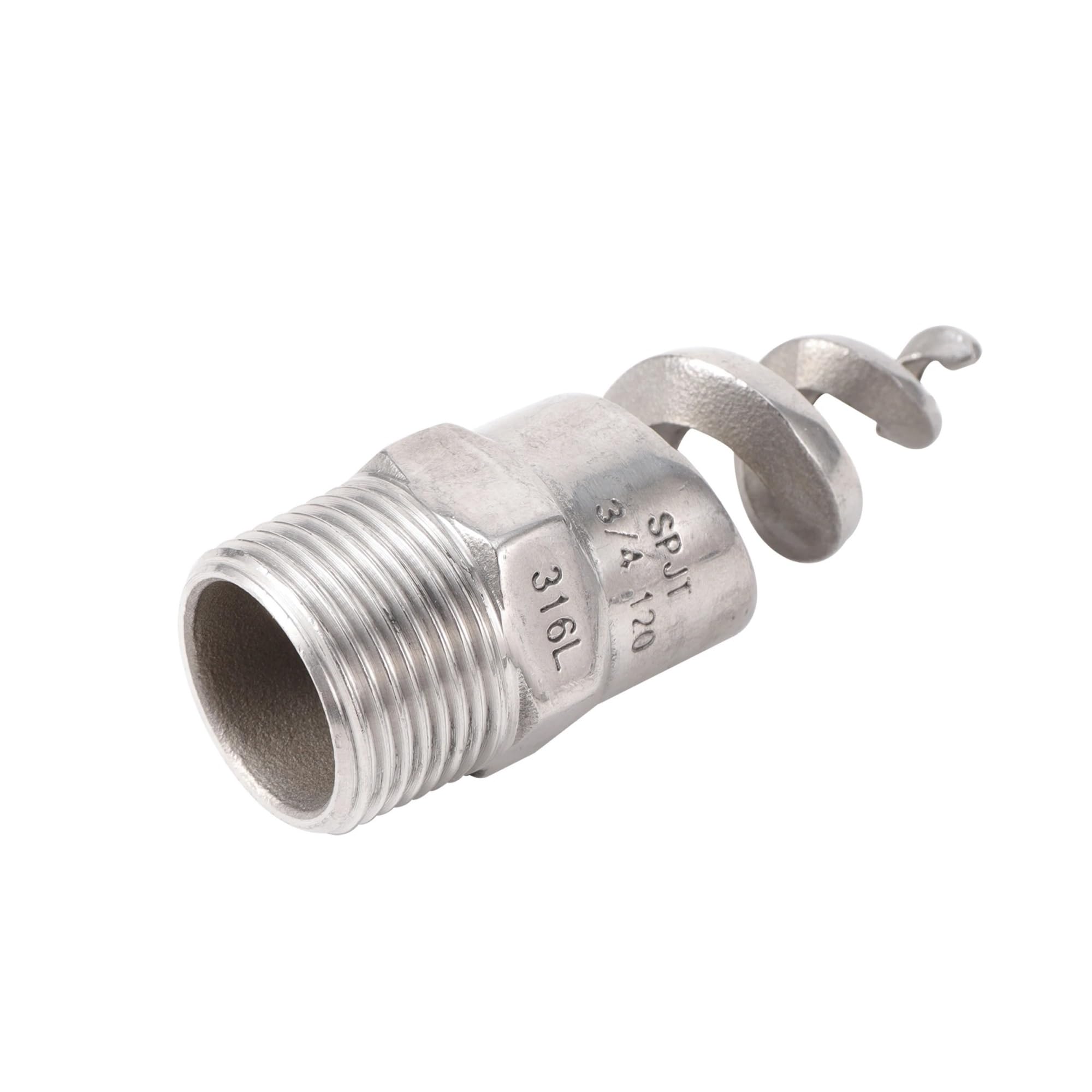 Evwgnpqrv Men's Type 2 Full Cone Spiral Nozzles, 316L Spiral Jet Nozzle 1/4-1" Thread Cone Atomizing Sprinkler Head Garden(Type 2)