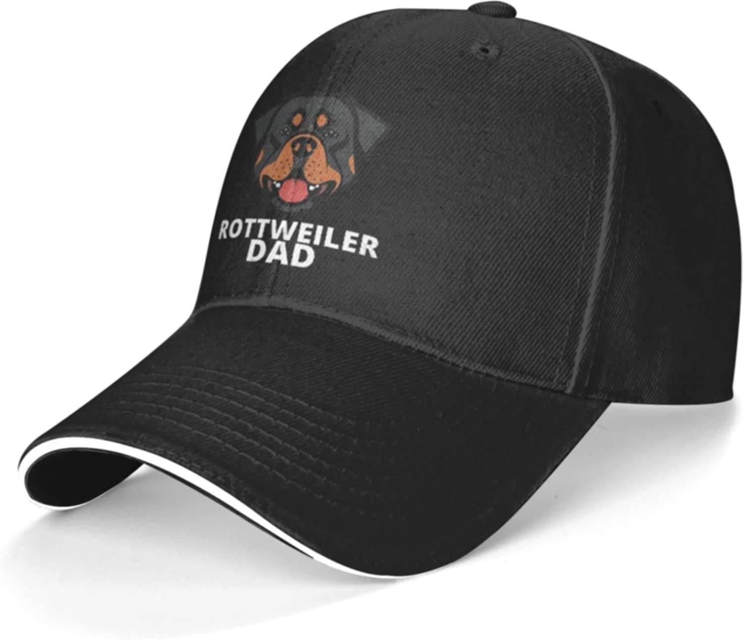Fifbird Unisex Black Rottweiler Dad Baseball Cap Classic Adjustable Hat