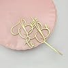 Bride to Be Cake Topper, Gold Acrylic Bride to Be Cake Pick Cake Decoration, Wedding Bachelorette Bridal Shower Theme Party Cake Sign Decoration Supplies GOLD2