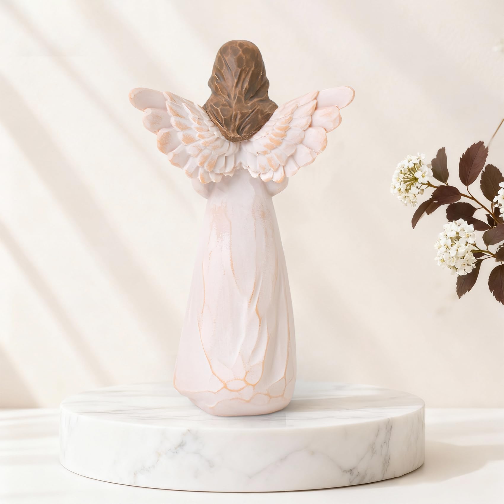 thovorrnl Regali di inaugurazione della casa, regalo di inaugurazione della casa per donne, uomini, coppie, acquirenti di casa per la prima volta, proprietari di case, angelo custode con statuette di