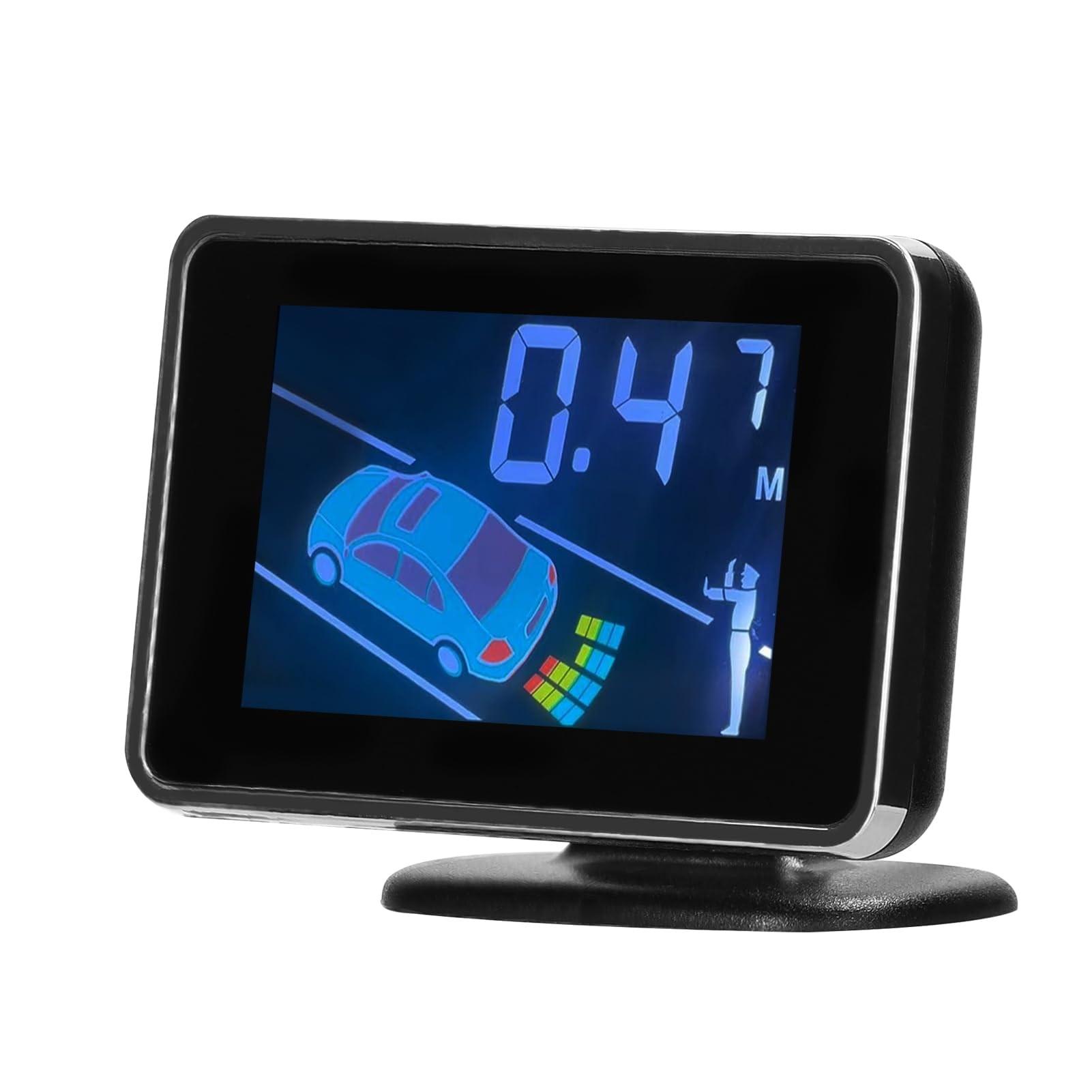 SIXRUN Sensore di Parcheggio per Auto, di Visualizzazione LCD, Sensori di Retromarcia Ultrasensibili per Auto con Supporto per 8 Sensori e Volumi Regolabili per Un Facile Parcheggio (Black)