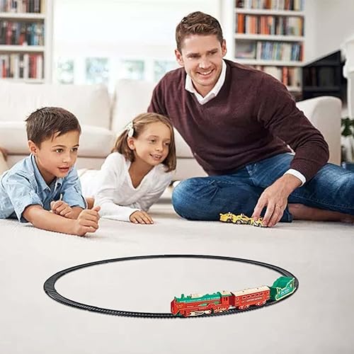 Miniatura 2 de Juego de tren de Navidad con luces para debajo del árbol, tren de vacaciones alrededor del árbol de Navidad, juego de tren eléctrico a pilas con