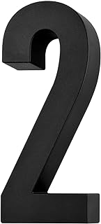 Iluminpro 8 Inch House Numbers, Stainless Steel Modern House Numbers for Outside Floating Address Numbers Door Garden Decor Visibility Signage, Screwless, Waterproof Corrosion Resistant, Easy to Install (Number 2)