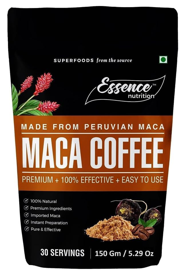 Essence Nutrition Maca Coffee For Men- (150Gm) - Pure & Effective Maca Root Powder Coffee For Mens Performance, Muscle Growth (B0CD2QLDXY) Amazon Price History, Amazon Price Tracker