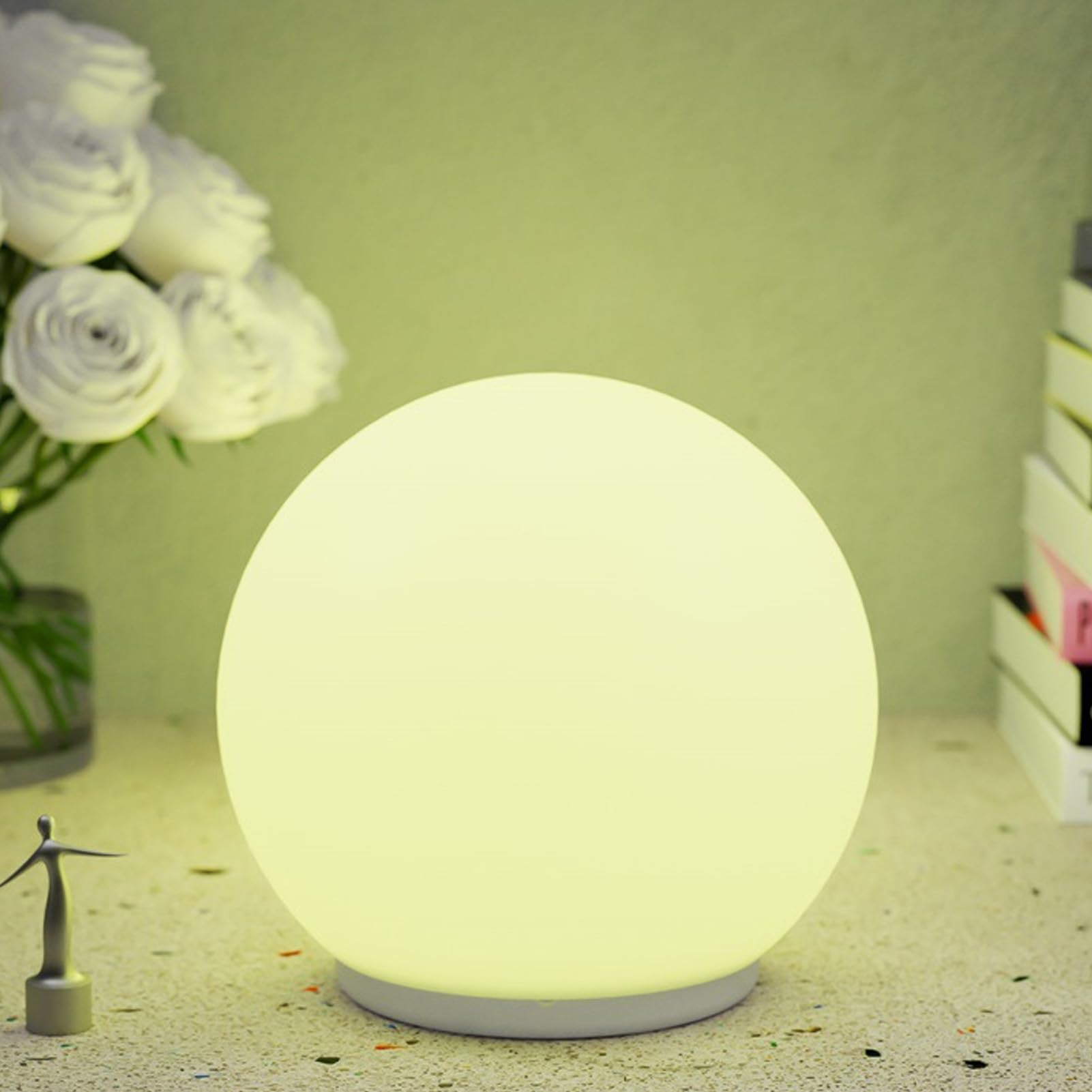 Luocute Lampada a Sfera a LED, Lampada D'atmosfera Che Cambia Colore da 5,9 Pollici, modalità Sfumatura Automatica a 7 Colori Abbaglianti, Resistente All'acqua Fino a 10 M per Feste in