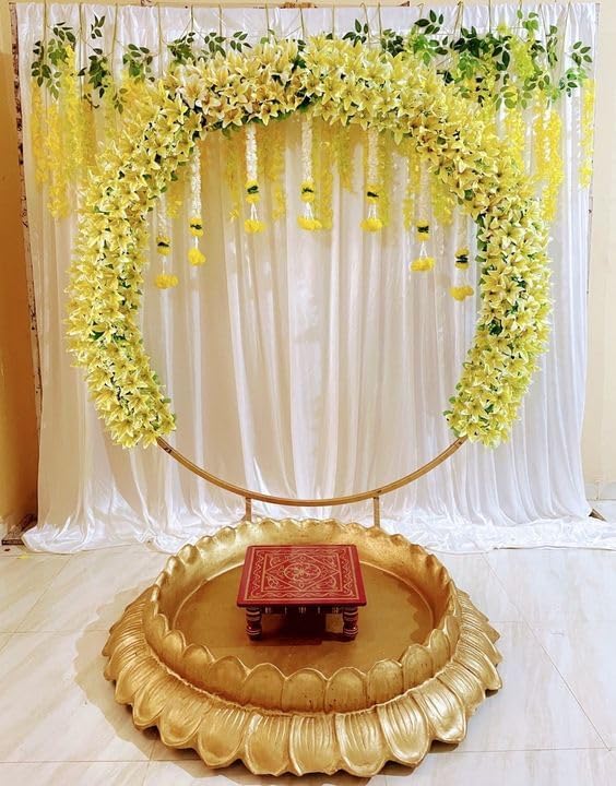 Nutts Backdrop Setup for Mehndi, Marrige, Pooja, ganpati,All Festivals/House Hold Functions/Haldi Function & Any Traditional Ceremonies (Set 112) (B0D35Y2CQZ) Amazon Price History, Amazon Price Tracker