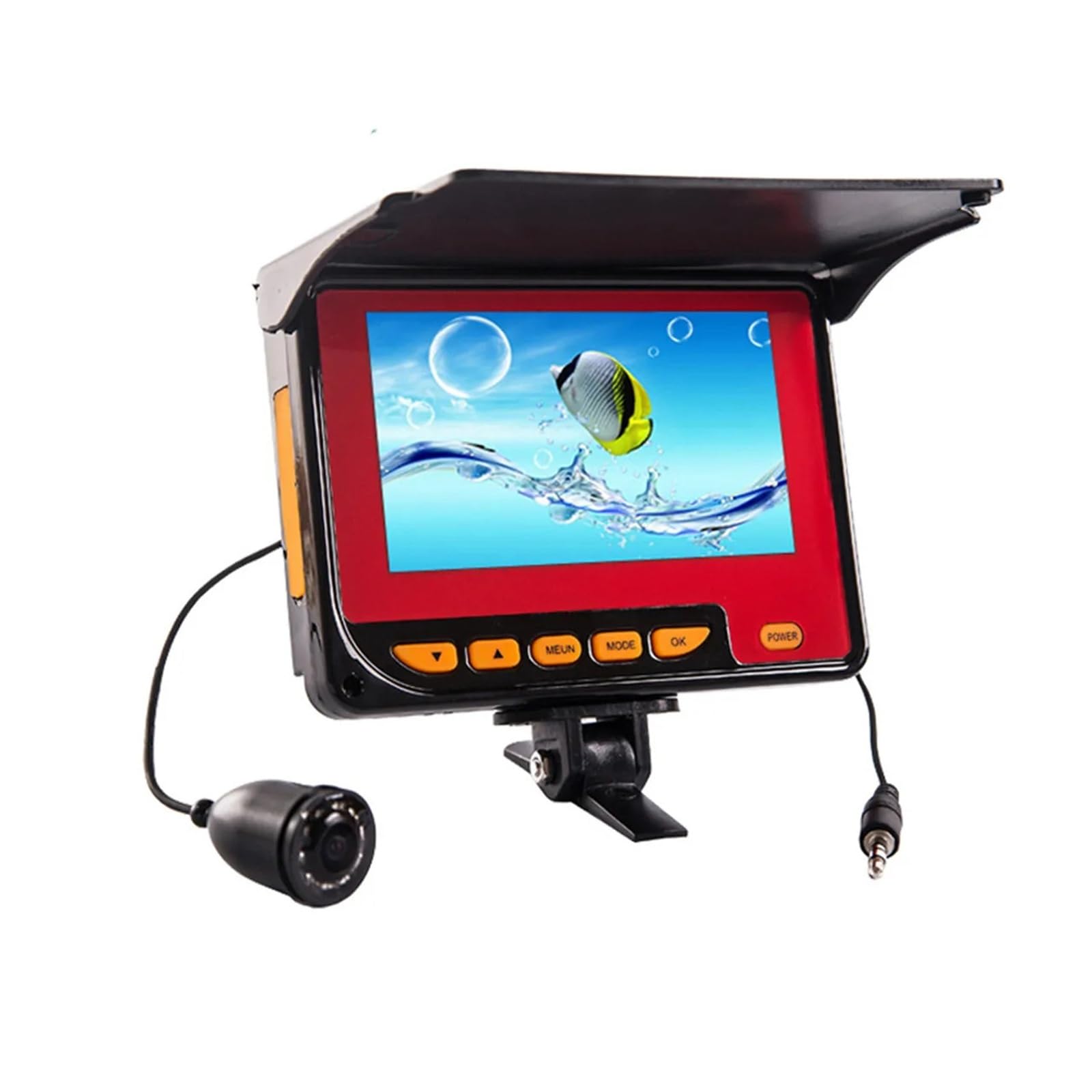 Schermo da 4,3 pollici 30M Telecamera pesca subacquea HD Periscopio Fish Finder portatile,Alta definizione