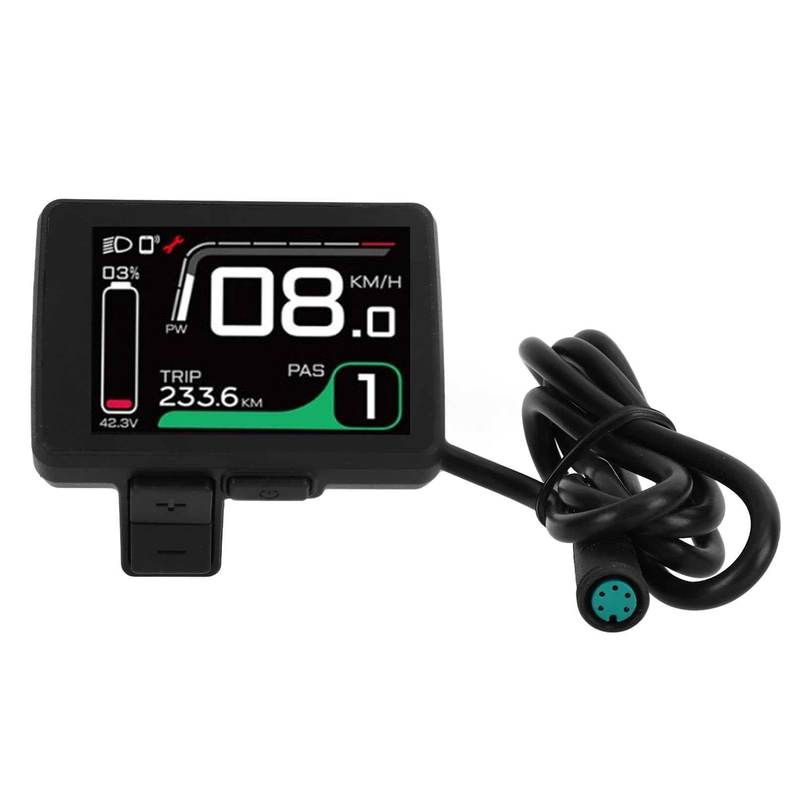 Changor Kolorowy Wyświetlacz LCD Cyklu Elektrycznego Wydajny dla BBS01 BBS02 BBSHD Silniki Typu Middrive dla Entuzjastów Jazdy na Rowerze Materiał ABS 2,0-calowy Ekran