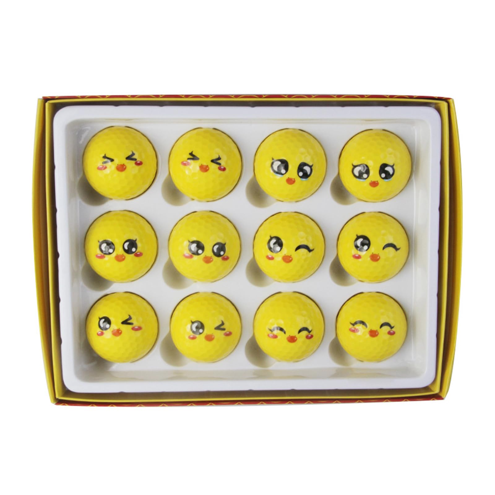 Lot de 12 balles de golf fantaisie amusantes pour entraînement