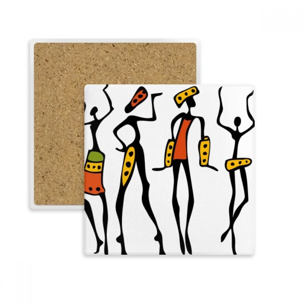 Tasse coaster danse Afrique primitive pour vos pauses café colorées