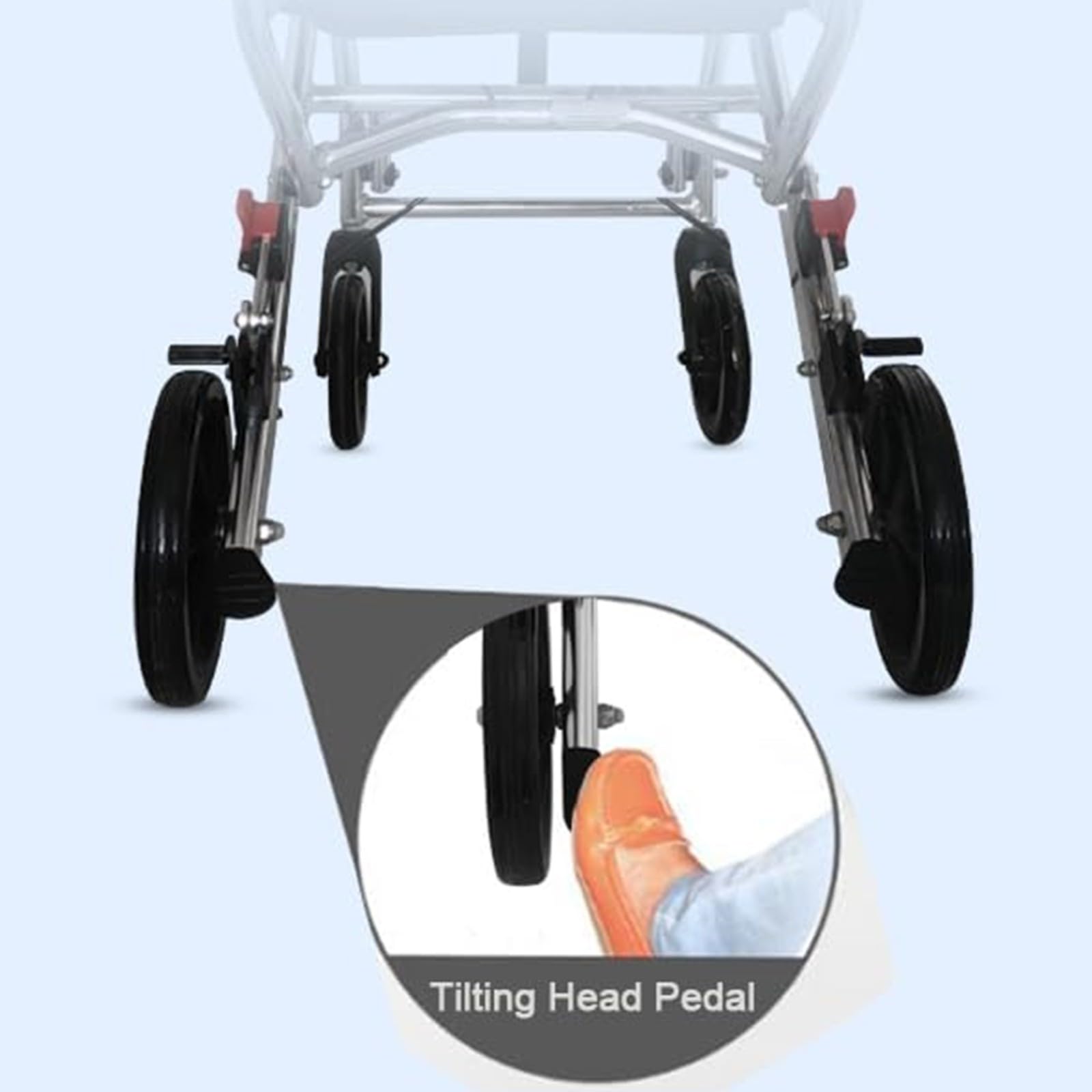 Sedia A Rotelle Ultra Leggera, Portatile, Pieghevole, Pesa Solo 7 kg, Sedia A Rotelle Leggera da Viaggio, Supporto 100 kg, Sedia A Rotelle in Alluminio per Adulti E Anziani