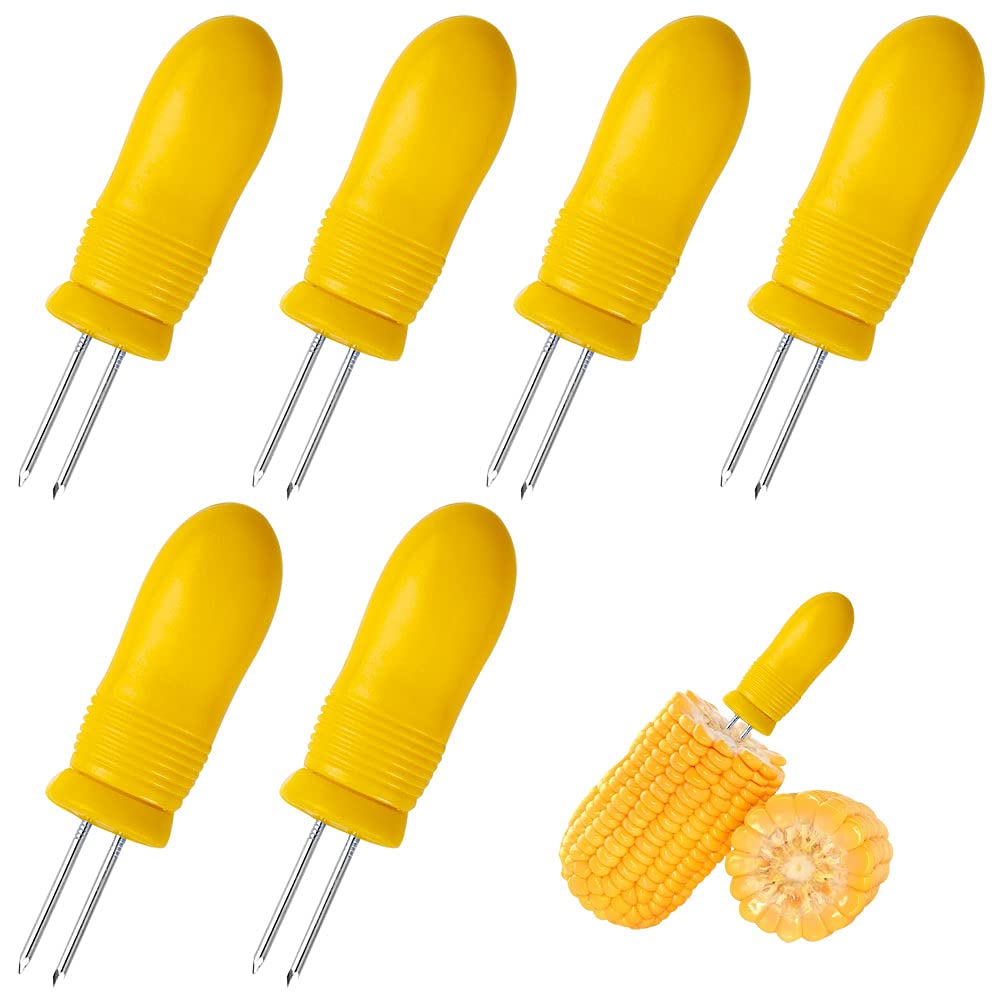 16-teiliges Maiskolbenhalter-Set Aus Edelstahl – Mit Silikongriffen, Ineinandergreifend