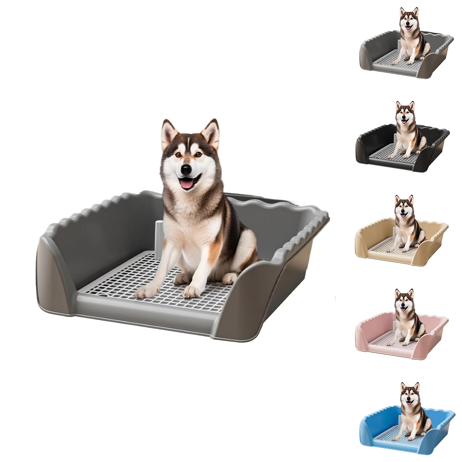 Amazon | 犬 トイレトレー ワイド はみ出し防止 メッシュ 犬用トイレ