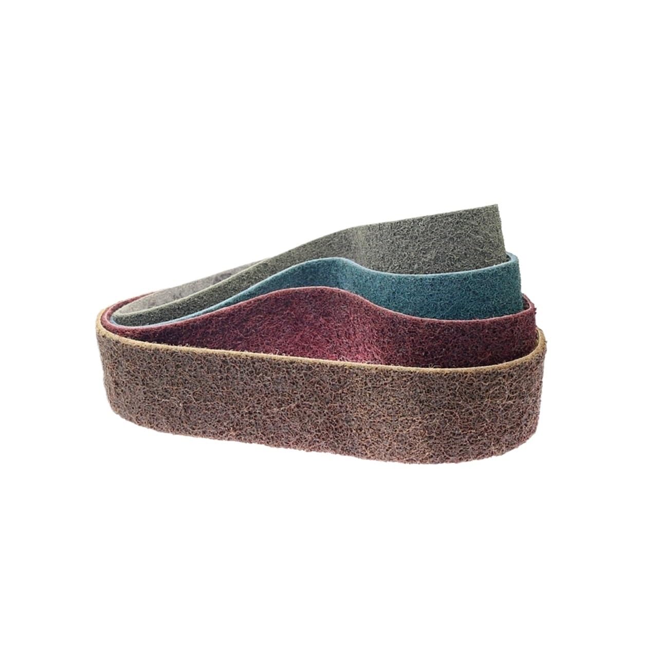 Vlies-Nylon-Schleifband, braun, rot, blau, grau, sehr grobes Schleifen bis feines Polieren, 1 Stück(Grey,915 X 100 mm)