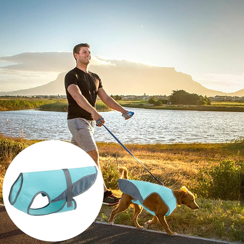 Gilet Rinfrescante per Cani,Giubbotto di Raffreddamento per Cani,Pettorina Rinfrescante Cane per Passeggiate,Protezione Solare UV Efficace Cappotto Rinfrescante Cane (L)
