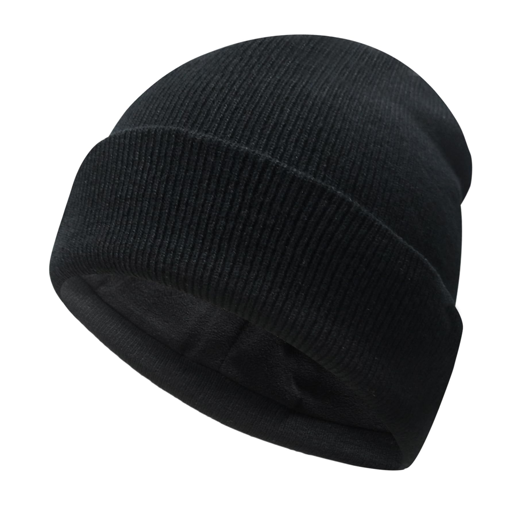 PFFY Beanie for Men Women Unisex Knit Cuffed Plain Winter Thick Lined Beanies Hats