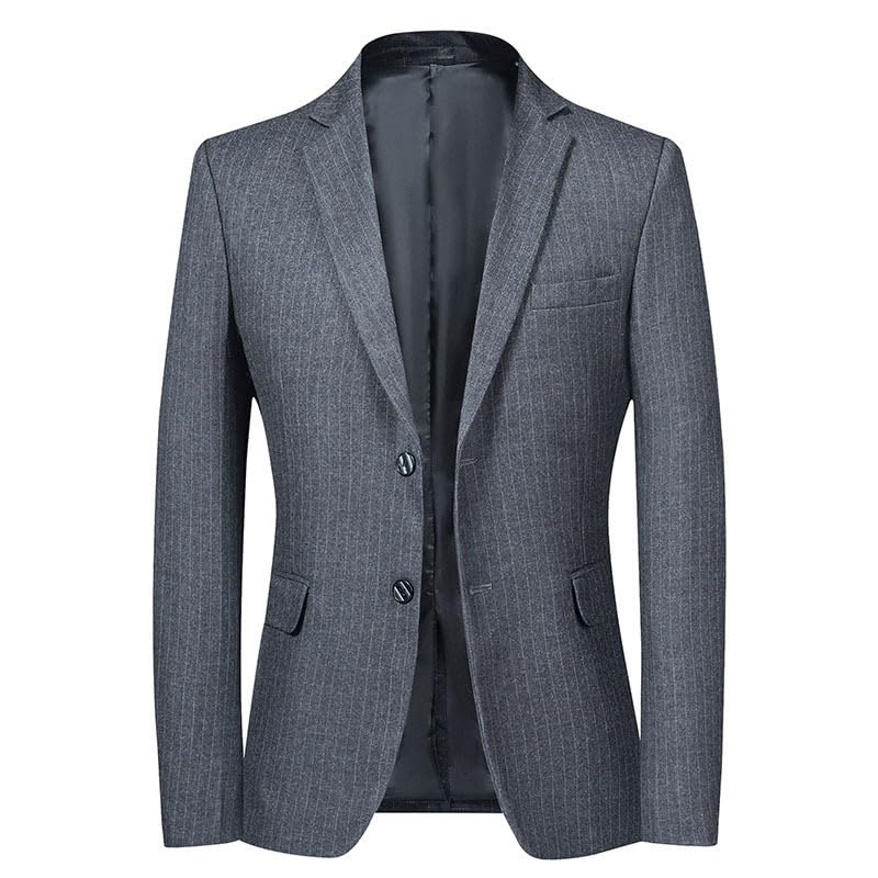 Suit Jacket Mens Gray Tweed Casual Knit Blazers Two Button Lightweight Sport Coats Suit Jacket for Prom Homecoming