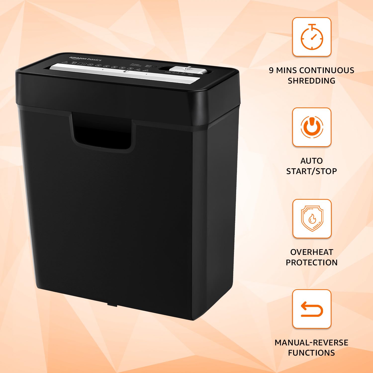6-Sheet Strip Cut Paper & Credit Card Shredder, 10 Liter Waste Basket Capacity|for Office and Home Usage| 1 Year Brand Warranty 1