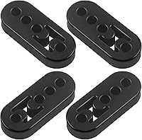 MetVot Rubber Exhaust Hangers 4-Pack: Universal 4-Hole Adjustable Muffler Mounts, Weatherproof High-Density Rubber for Vibration-Free Ride
