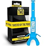Nxtrnd Two Football Mouth Guard, Football Mouthpiece with Strap, Fits Adult & Youth (Neon Blue)