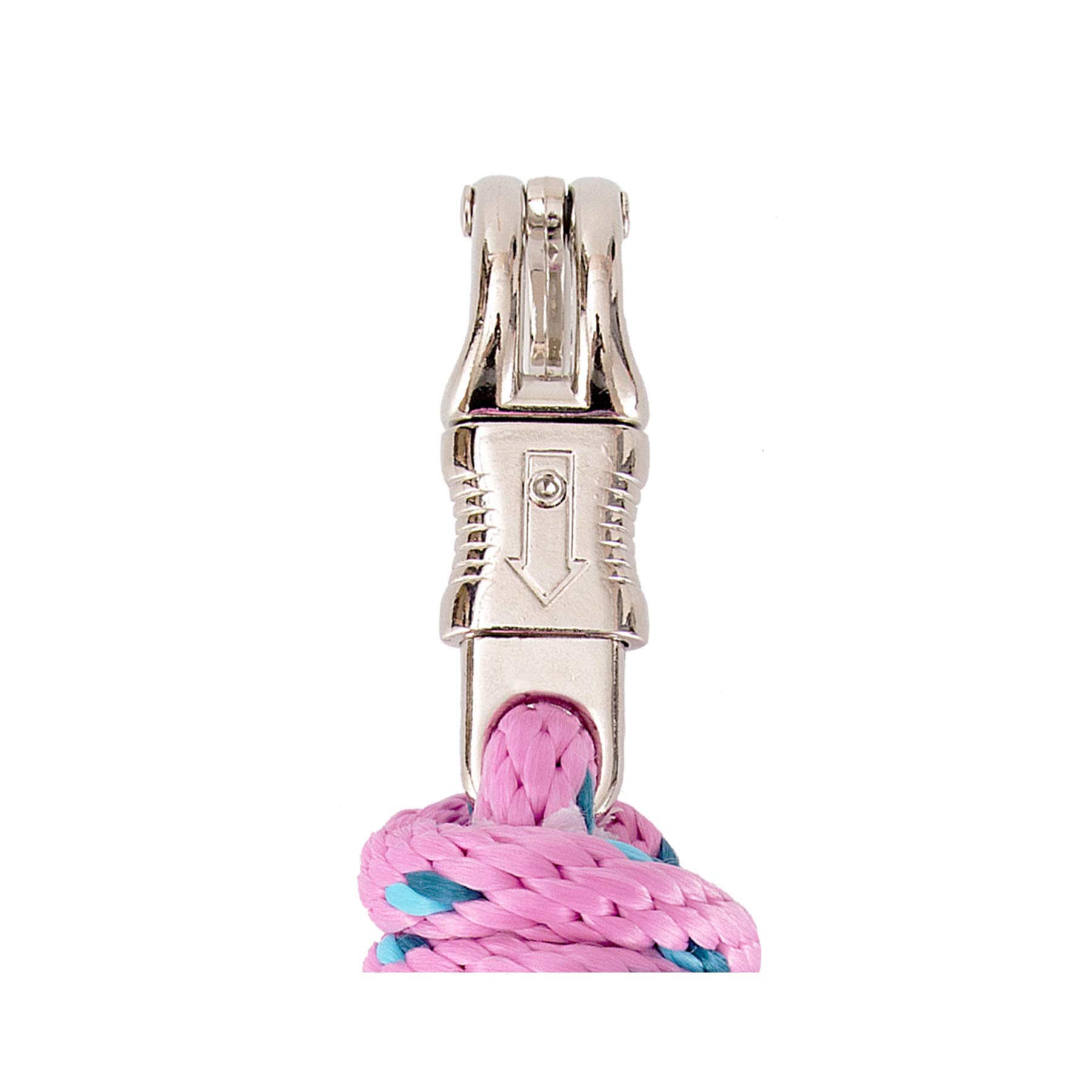 Cuerda de Guía para Caballo, Amarre en Diferentes Diseños Elegantes, para Atar Poni, Burro, Cabra con Gancho de Pánico (Rosa)