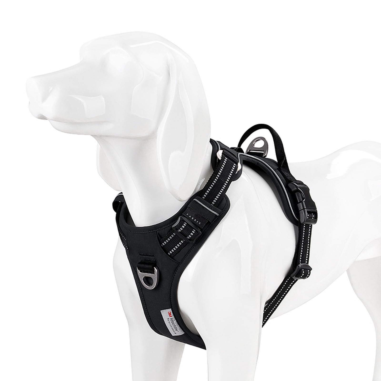 WINHYEPET Harnais pour Chien sans Traction, Gilet d'extérieur Ajustable, Harnais réfléchissant en Nylon Souple pour Chien, adapté aux Petites, Moyennes et Grandes Races TLH5654 | Harnais-gilet pour chien Truelove en nylon réfléchissant, avec poignée soupl