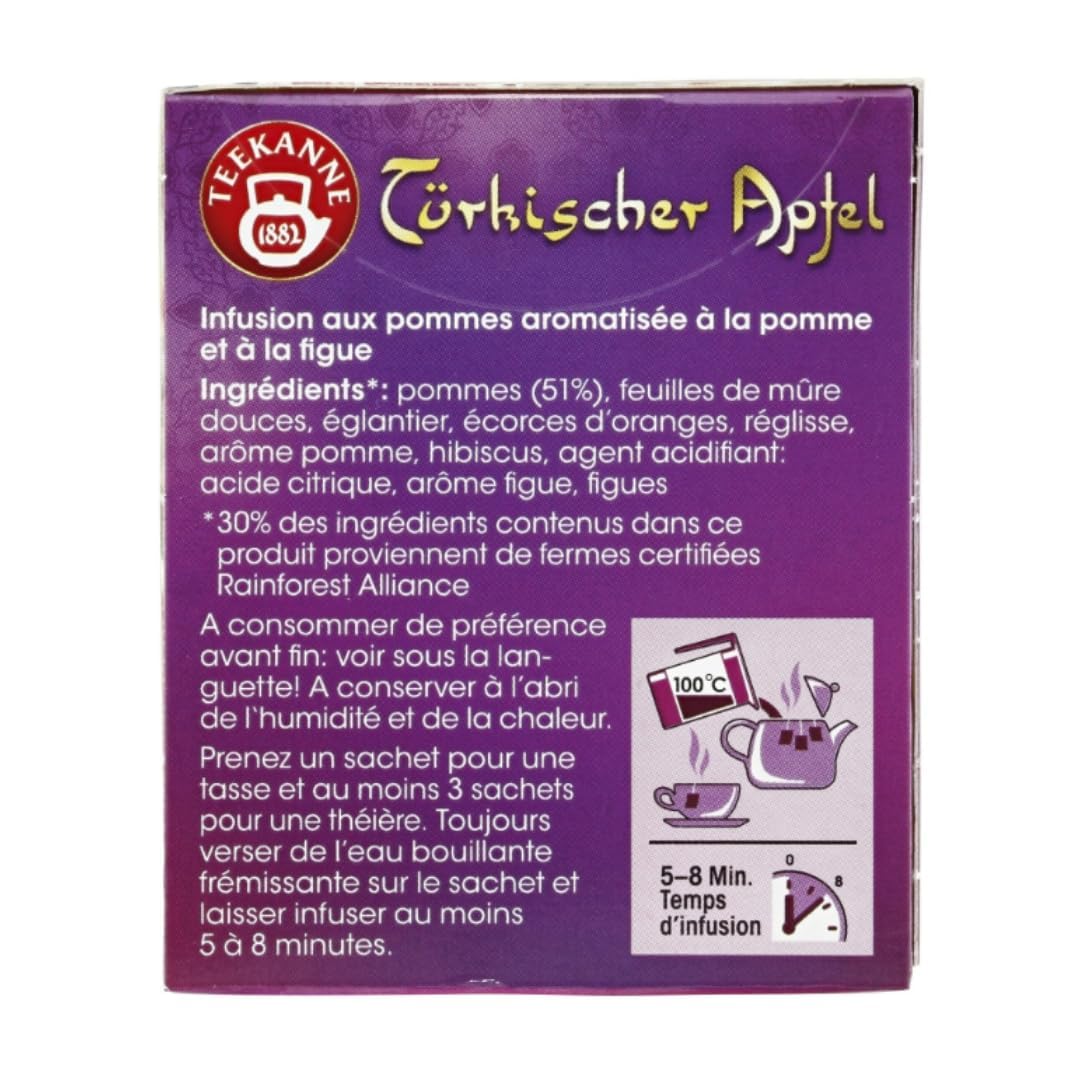 Teekane Türkischer Apfel Tee 20 x 2,75 gramm x 5 er Pack