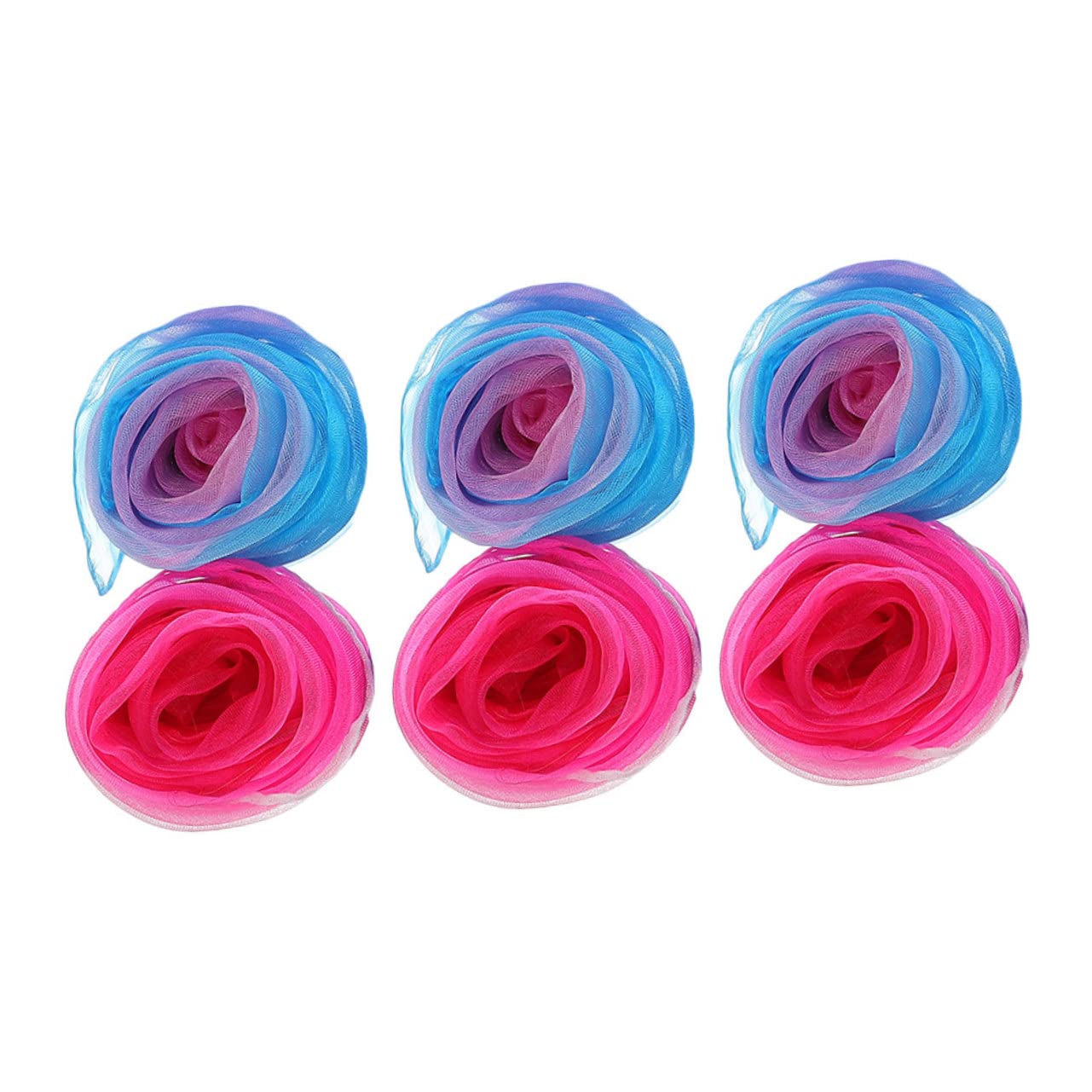 minkissy 6Pcs Dance Performance Scarves for Lightweight Juggling Scarves Random Colors for Stage Shows Parties Playtime Activities