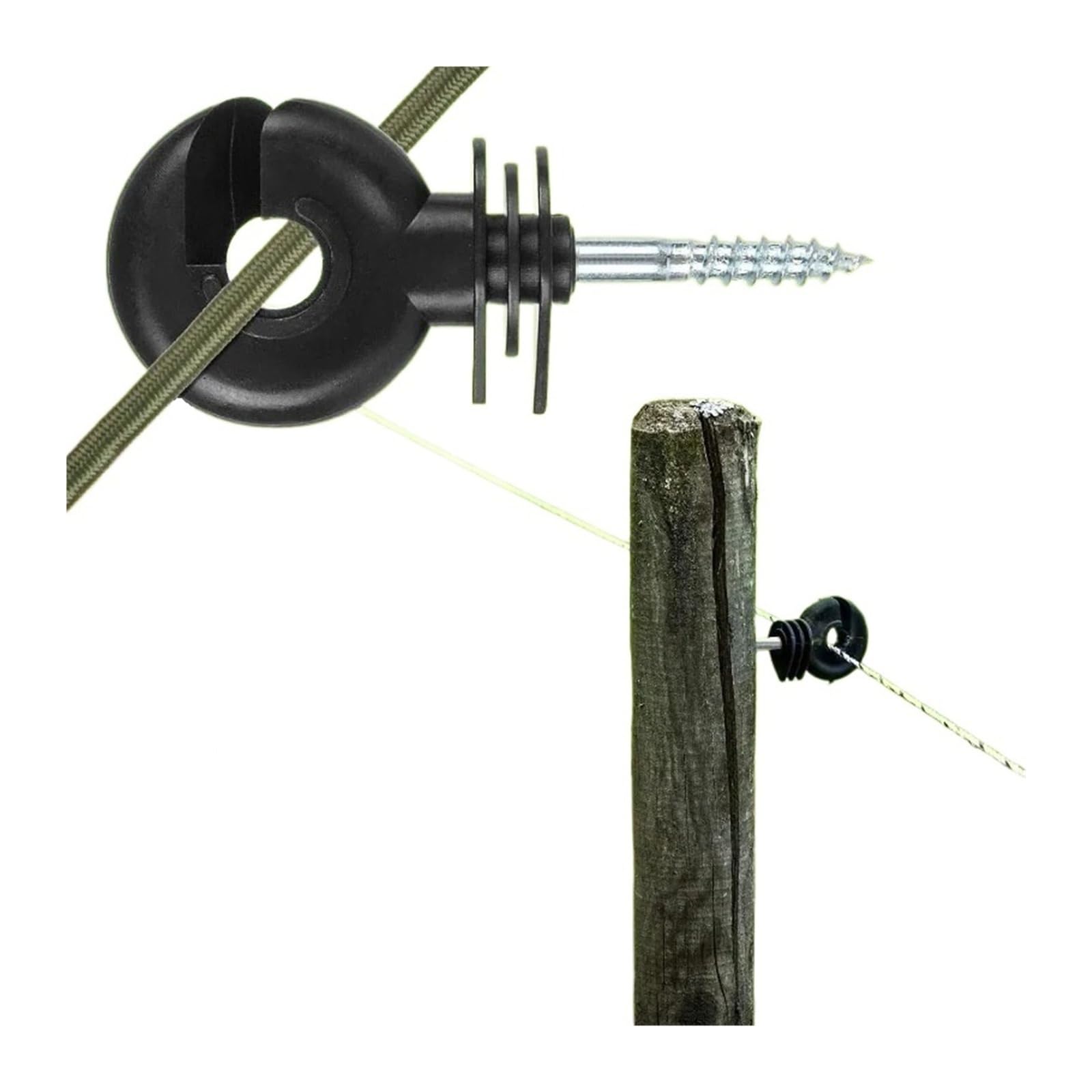Isolatori per Recinto Elettrico 50/5 Pezzi Isolatori for recinzioni elettriche agricole for collegamenti sicuri dei Cavi Isolatori for recinzioni elettroniche for Bestiame pascoli(50PCS)