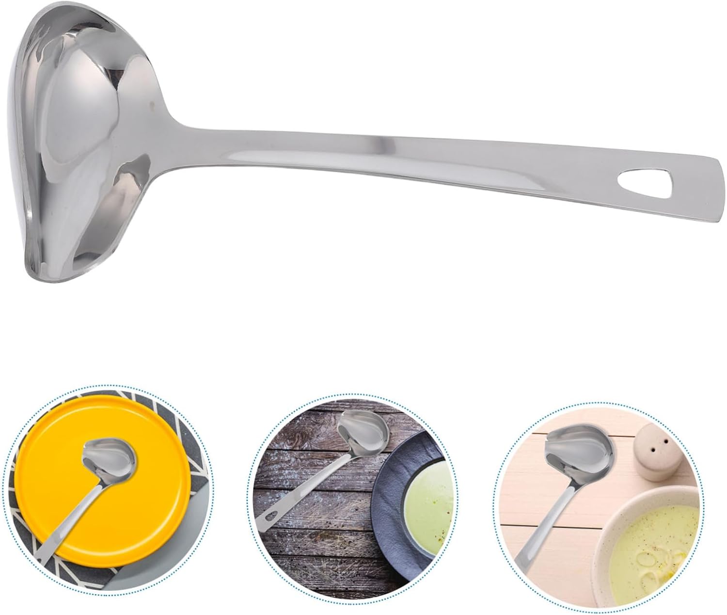 Stainless Steel Sauce Ladle with Pour Spout Versatile Gravy and Soup Spoon for Effortless Serving and Dressing Dishwasher Safe Kitchen Utensil for Home Chefs