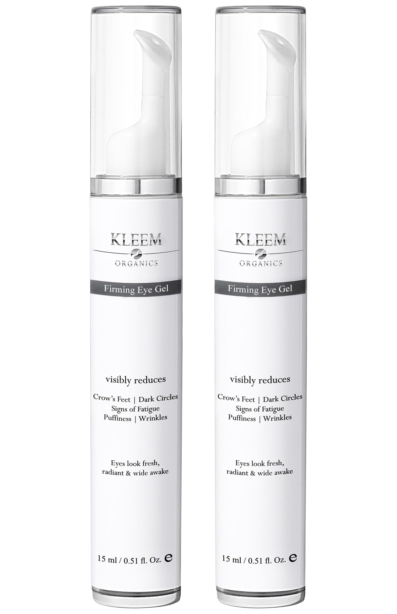Augencreme-Set mit doppelter Wirkung – Anti-Aging- und feuchtigkeitsspendendes Augengel gegen Augenringe, Schwellungen und feine Linien – Augenbehandlung mit Hyaluronsäure und Peptiden – 2 x 15 ml