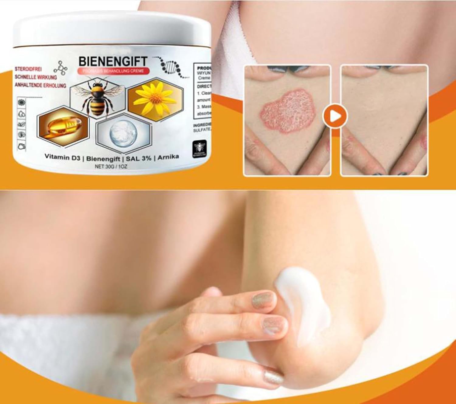 Todahof Bee Venom Cream Professional Bee Venom Ointment for All Skin Types Pack of 2, 15 g (Pack of 2) - Image 3