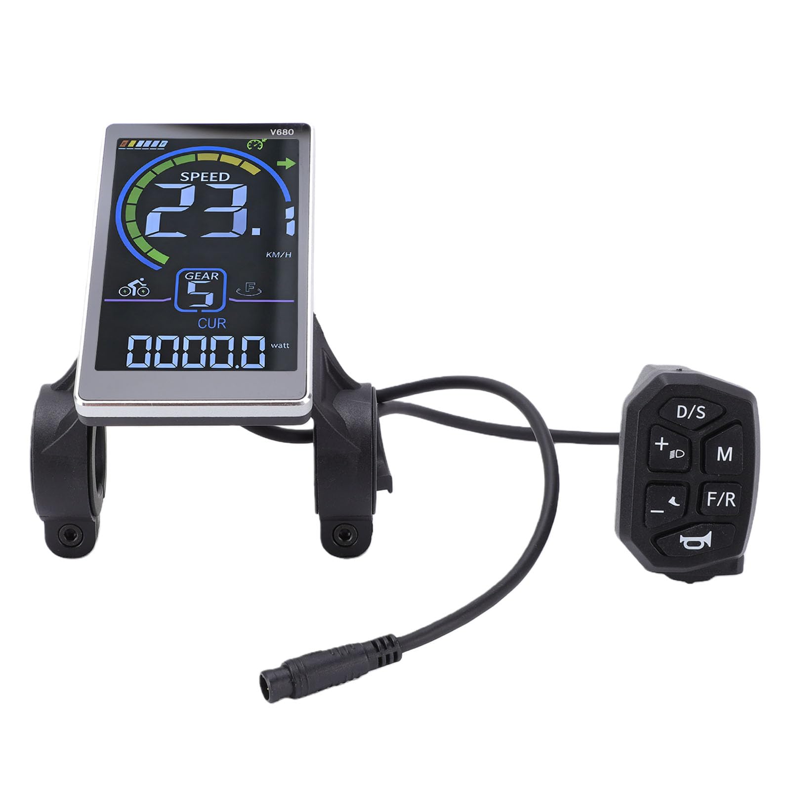 Topiky Display LCD per Bici Elettrica, Pannello Display LCD per Scooter Impermeabile, Connettore a 6 Pin Accessori per la Modifica del Ciclismo per Bicicletta Elettrica per Scooter