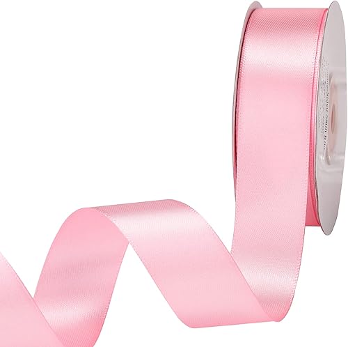Miniatura 10 de IHKFILAN Cinta de satén de doble cara de 1 pulgada x 25 yardas, cinta de poliéster sólido de doble cara para envolver regalos, fiestas, trenzas de