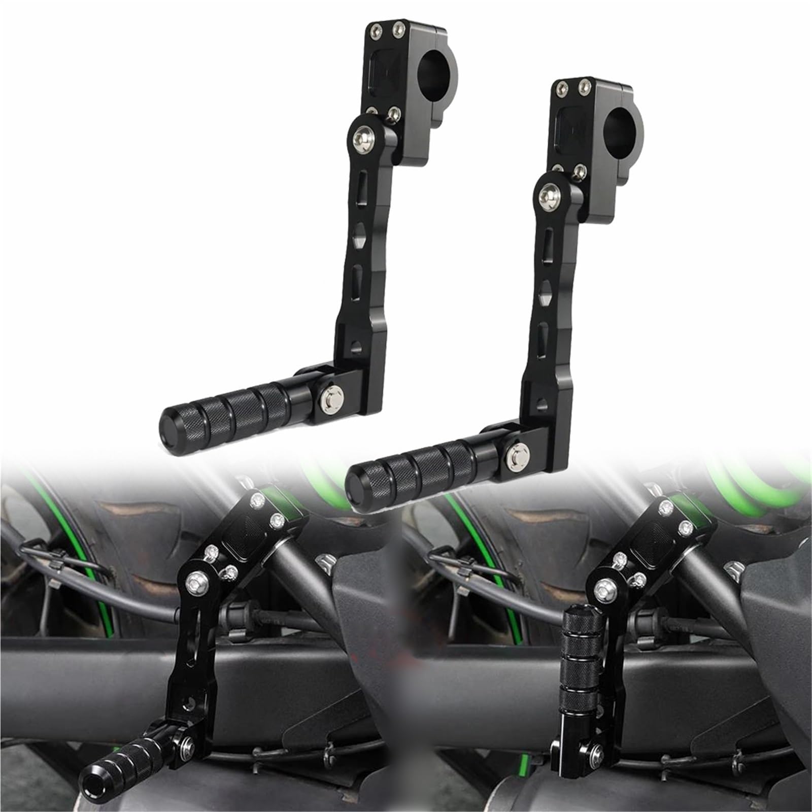 Kit cales-pieds de voyage moto 38mm pour Suzuki Intruder et C800