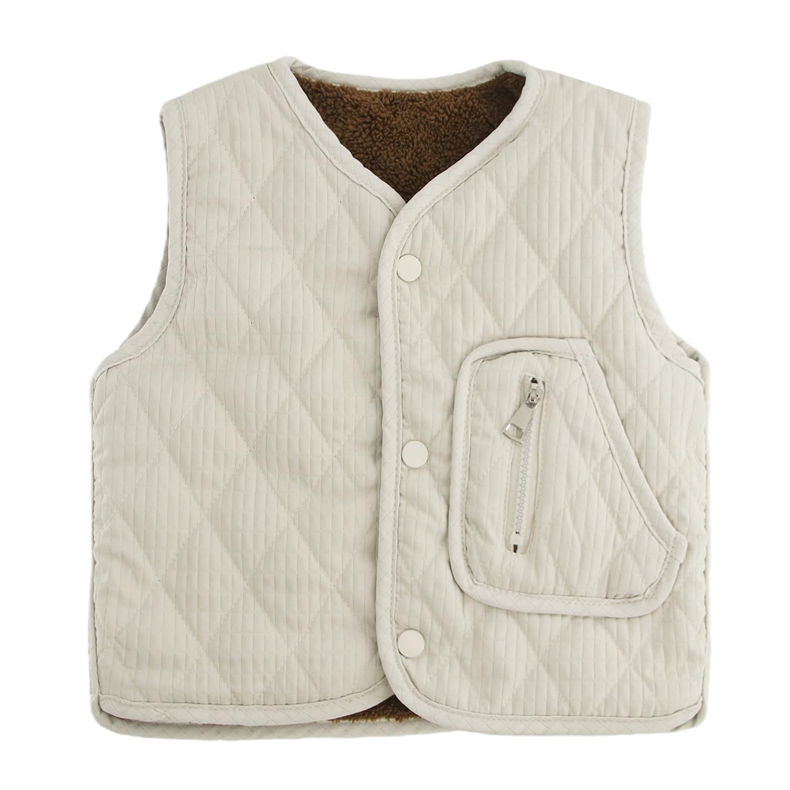 POBIDOBY High Thick Baby Vest for Girls&amp;Boys, Button Down Purcotton Toddler Cardigan Girl&amp;Boys for Spring&amp;Fall&amp;Winter