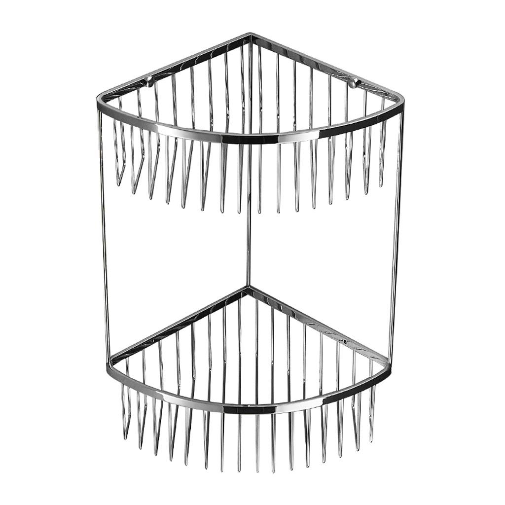 Présentoir d'angle empilable 2 niveaux pour rangement cosmétiques et salle de bain