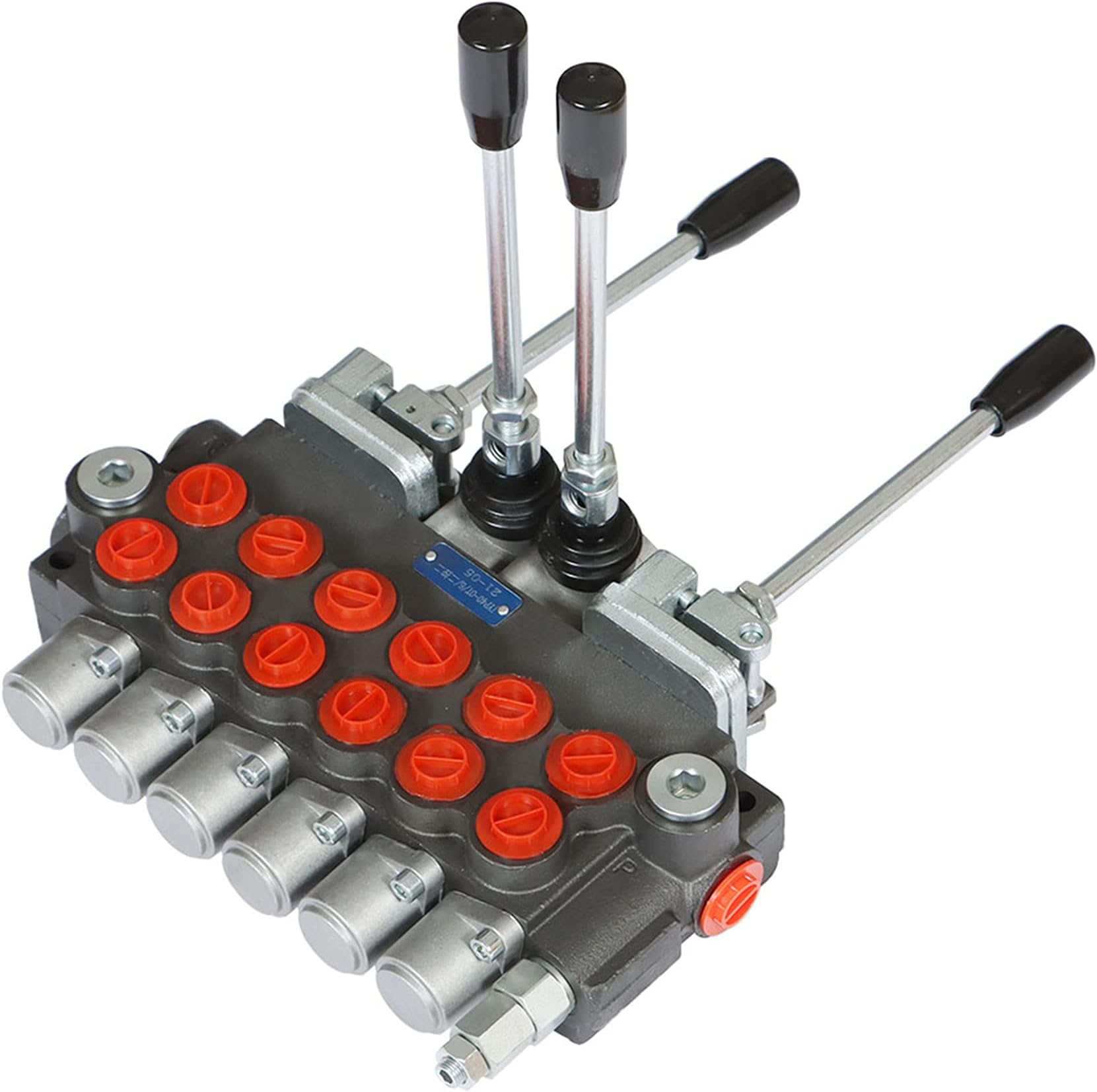 ALL-CARB 6 Spool 11 GPM Hydraulic Directional Control Valve Hydraulic Valve Double Acting Valve 3625 PSI SAE Ports for Small Tractors Tractors Loaders Log Splitters