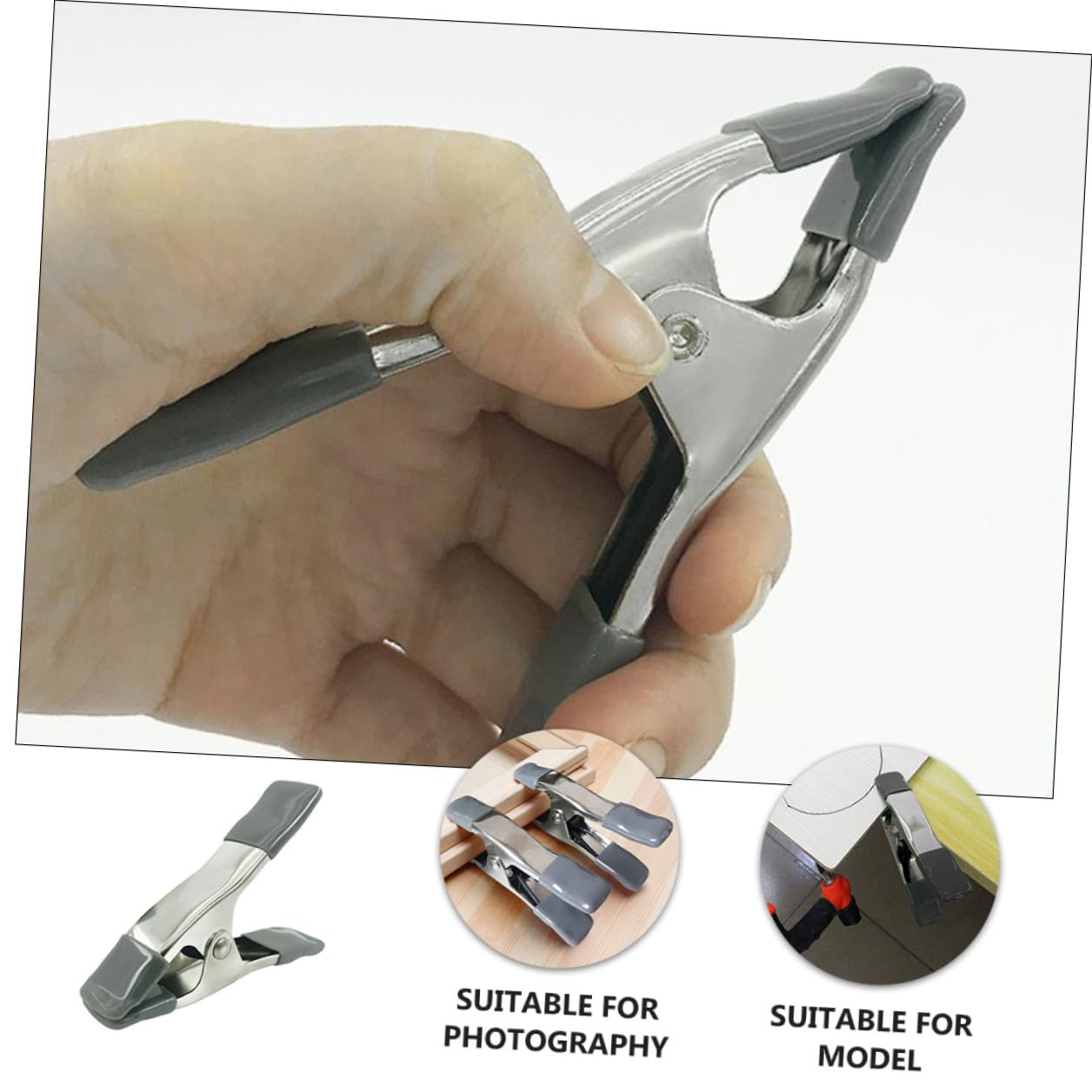 Clip per Sfondo Fotografico 4 Pollici in Ferro 6 Pezzi, Morsetti | Fissaggio Stabile, Antiscivolo, per Tela e Fotografia, Uso anche Carpentry