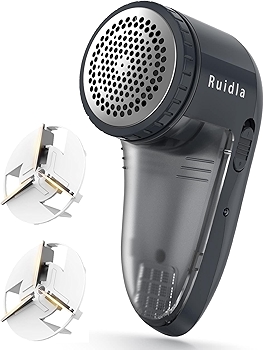 电动衣物起球修复器带不锈钢三叶片可拆卸垃圾箱充电式毛球去除器