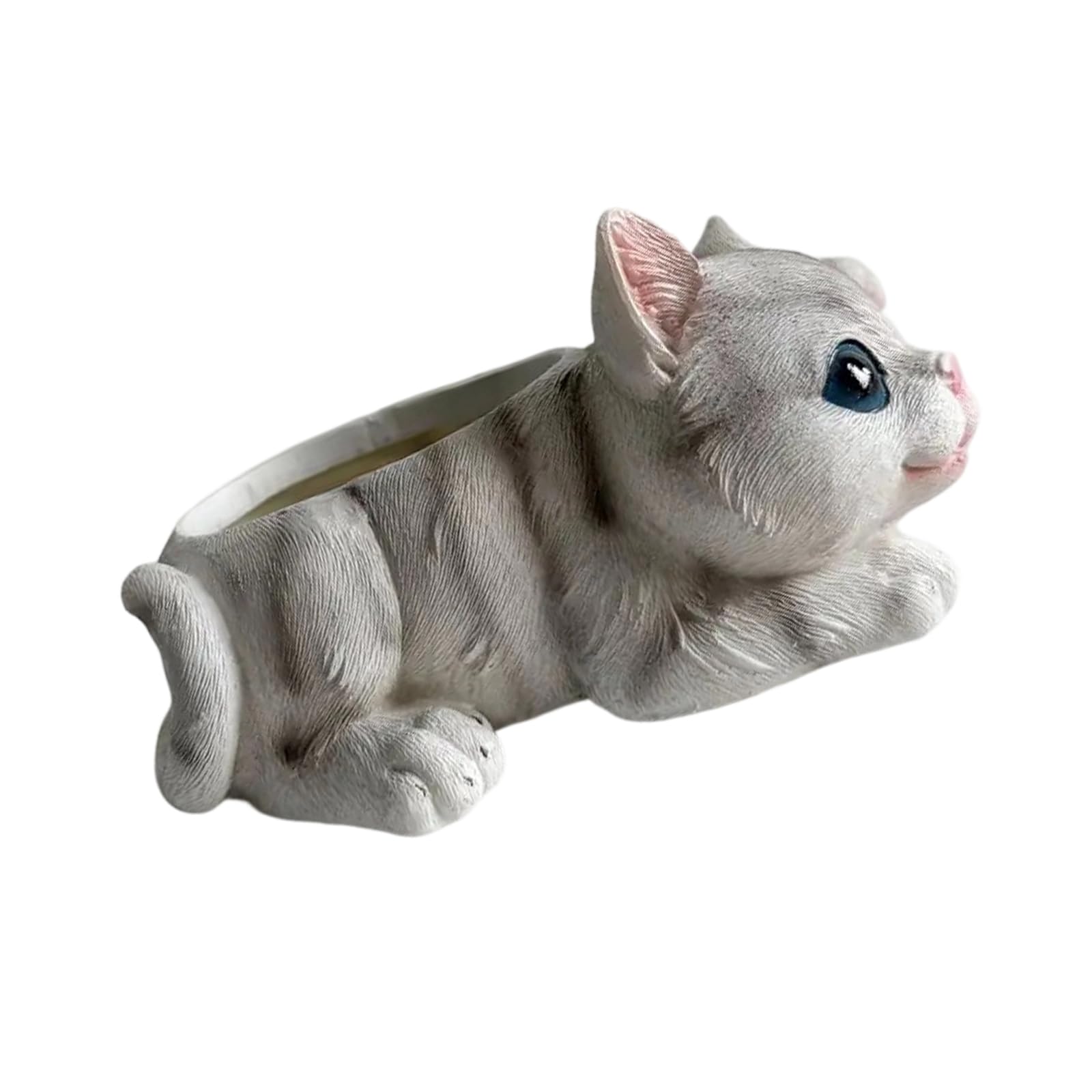 ljhnba Felines Shaped Flower Pots Resin Planter Container Suitable for Small Plant Succulents Home Garden Decoration 16.5Cm Whimsical Felines Resin Planter