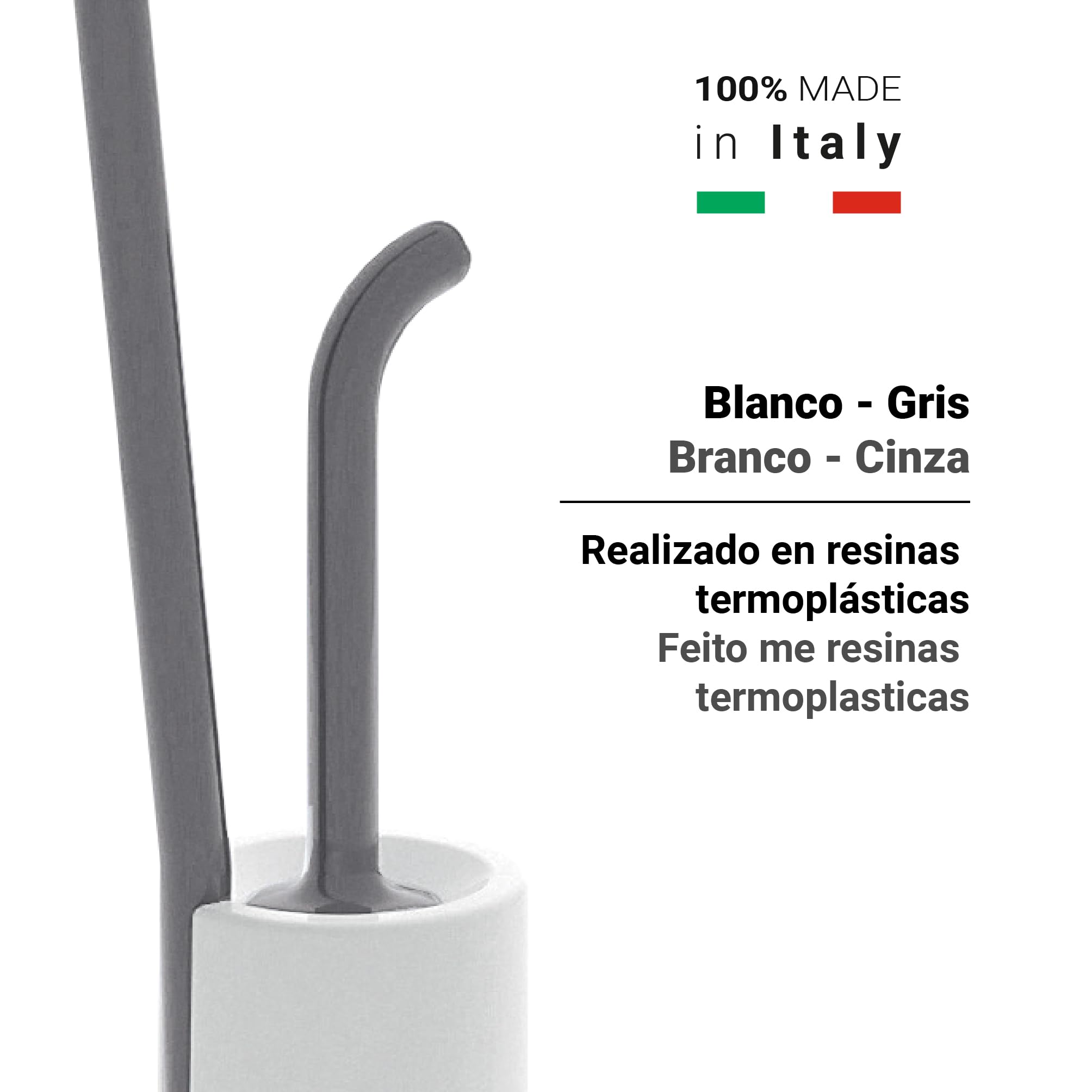 Gedy Wendy Colonna in Piedi, Resina, Bianco e Grigio, 16x20.4x69.80 cm