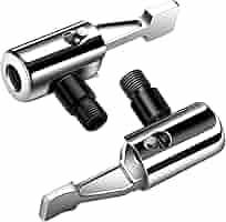 2 Pack Locking Tire Inflator Chuck - Metal Air Hose Adapter, No-Leak Design For Air Compressors & Pumps