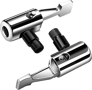 LUMITECO All Metal Lock On Air Chuck Tire Inflator Hose Adapter, Locking Tire Air Chuck with Standard Tire Valve Thread, No Air Leakage Tire Inflating Hose End for Portable Tire Pump/Air Compressor