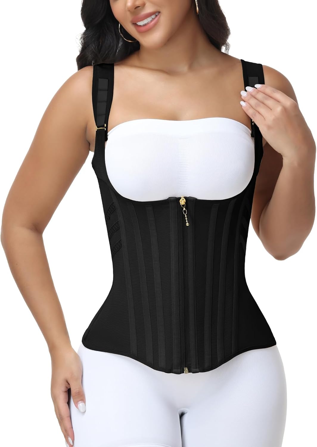 SHAPSHE Waist Trainer for Women Tummy Control Workout Waist Cincher Corset Shapewear Body Shaper Vest Back Support