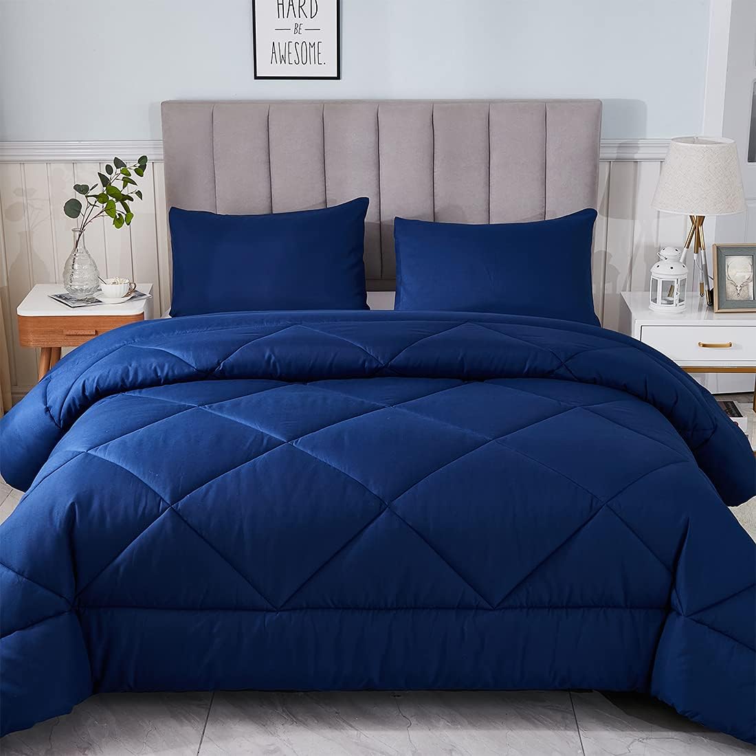 Friendriver 3pc Comforter Sets, Ultra Soft Comforter Set with 2 Pillow Sham, All Season Down Alternative Bed Comforter Set, Breathable and Comfortable Quilted Duvet Insert, Machine Washable : Home & Kitchen